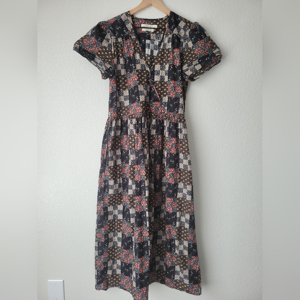 Christy Dawn the dawn dress in harvest patchwork, medium - Picture 6 of 8
